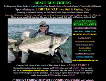 Tablet Screenshot of beachbumfishing.com